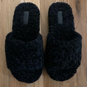 Vince. Kit Faux Shearling Slipper Black 7M